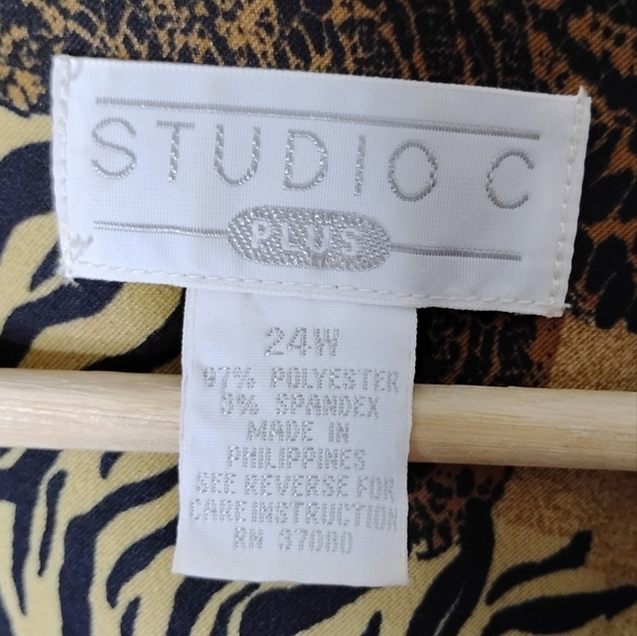 Studio C Leopard Print Jacket 24W | Zip Front Vintage Y2K Statement Fall Party - Picture 8 of 9